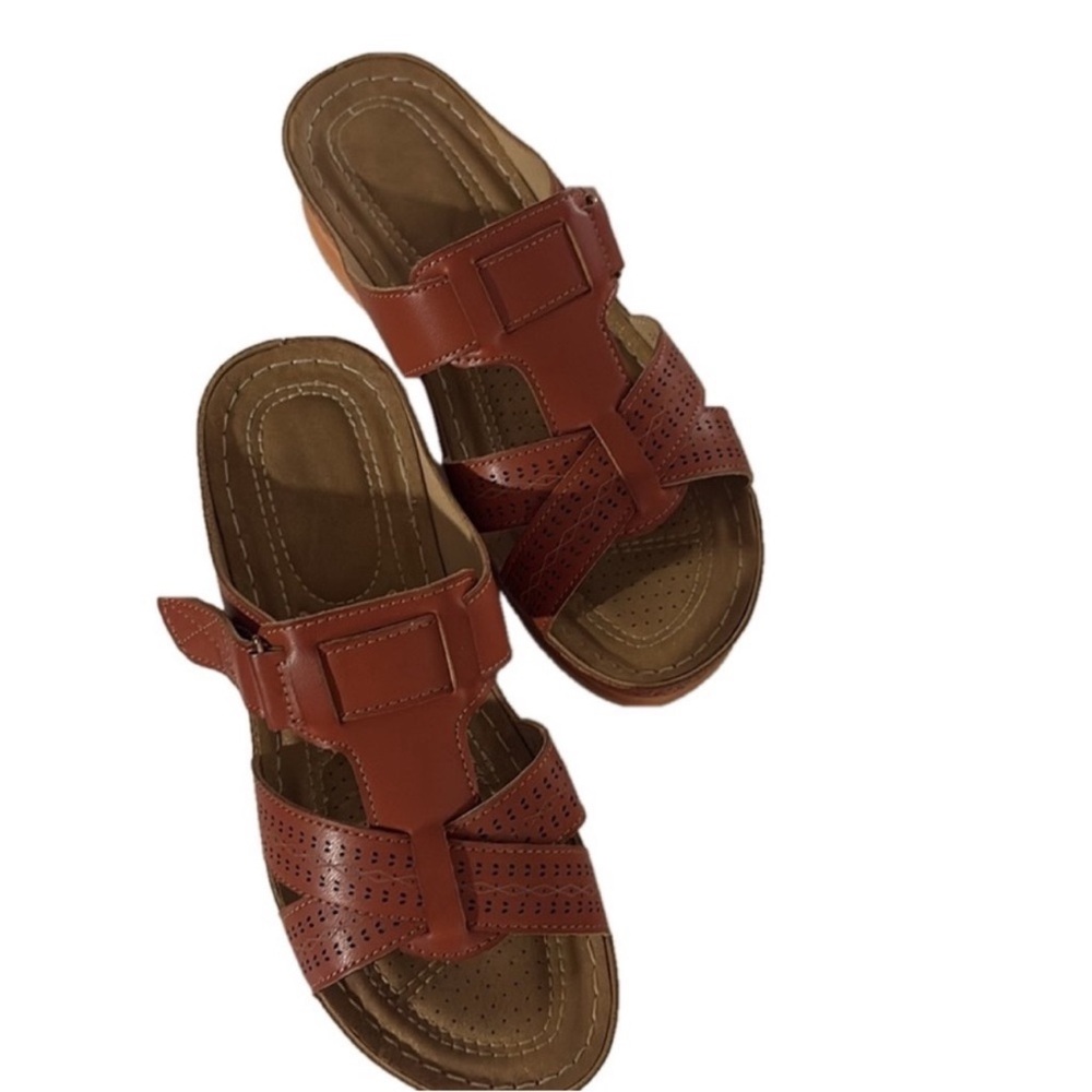 Ortho Roman Cushion Sandals - Brown Like new worn once